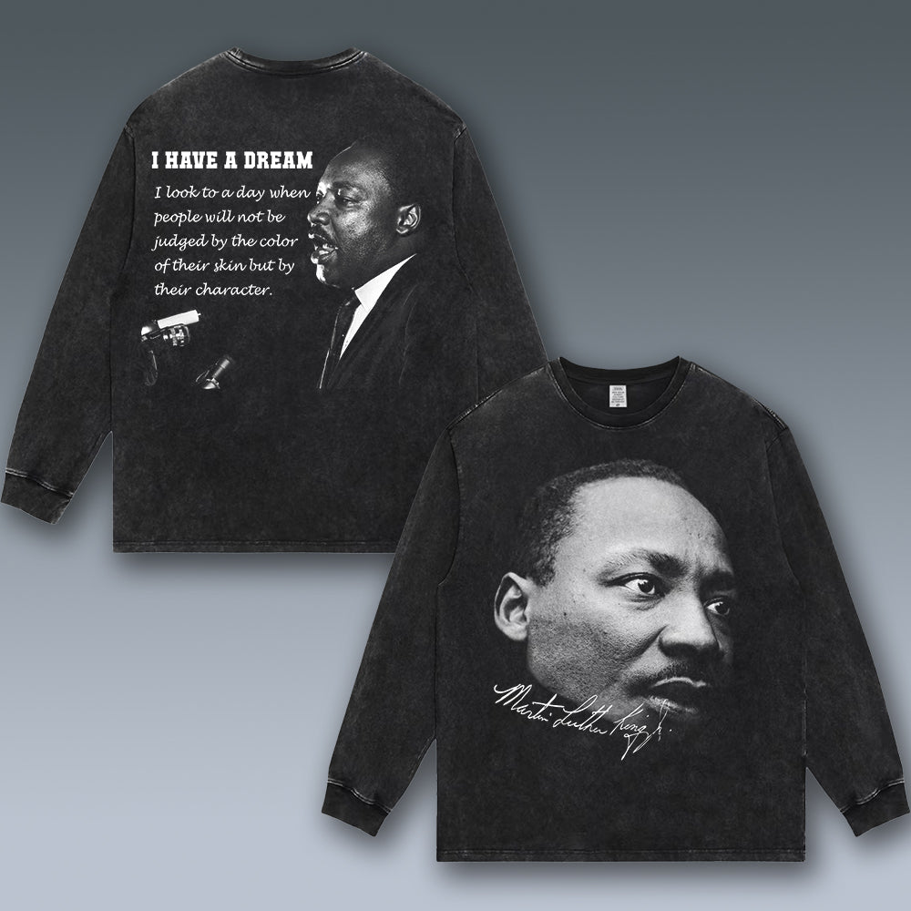 VINTAGE LONG SLEEVE TEE | I HAVE A DREAM-MARTIN LUTHER KING