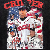 VINTAGE LONG SLEEVE TEE | CHIPPER JONES& ATLANTA BRAVES