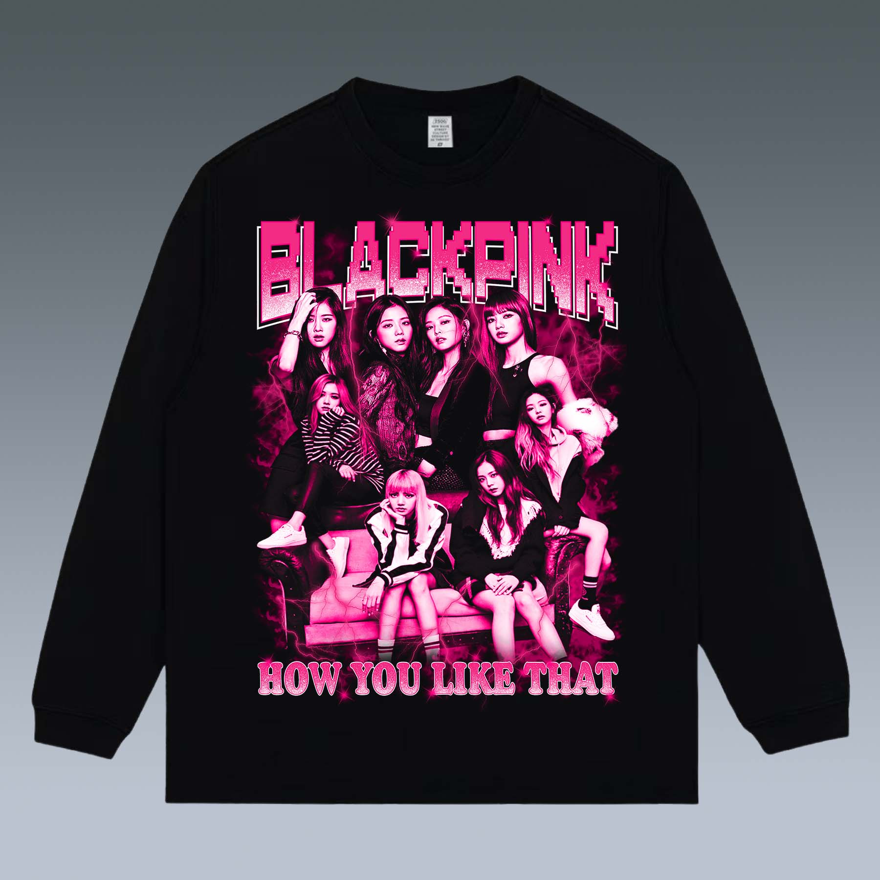 VINTAGE LONG SLEEVE TEE | BLACK PINK