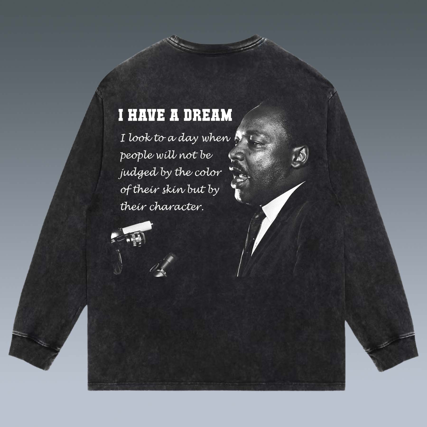 VINTAGE LONG SLEEVE TEE | I HAVE A DREAM-MARTIN LUTHER KING