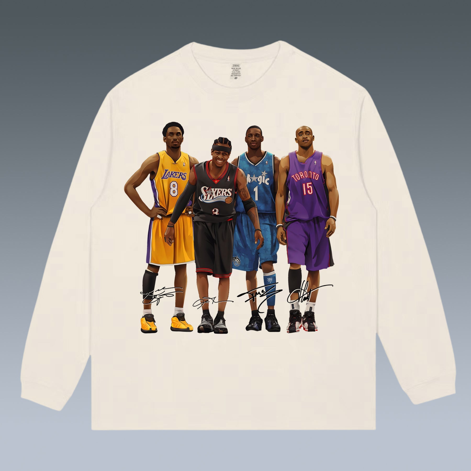 VINTAGE LONG SLEEVE TEE | KOBE-IVERSON-TMAC-VINCE CARTER