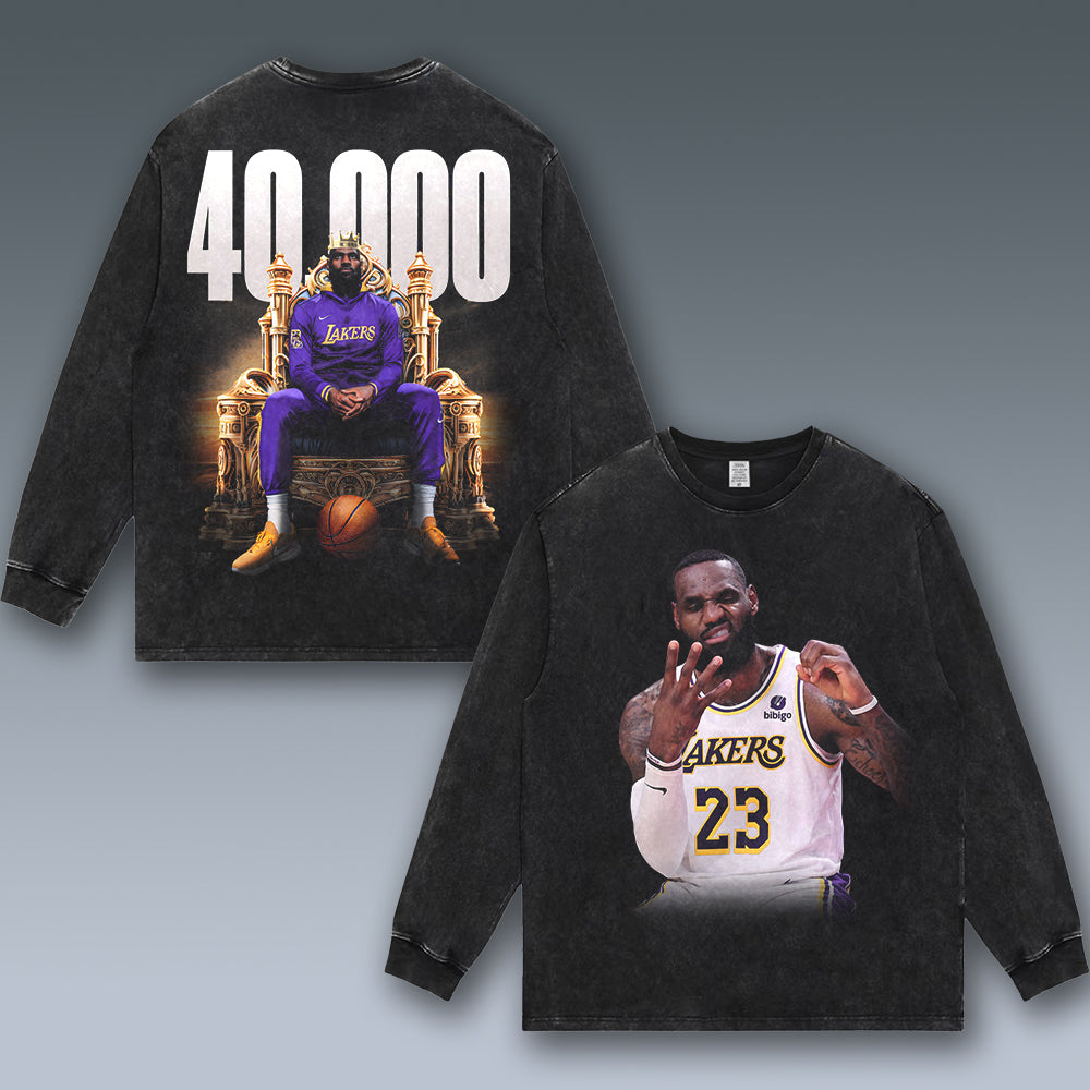 VINTAGE LONG SLEEVE TEE | LEBRON JAMES 40000